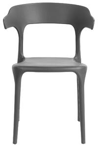 Sada 8 jídelních židlí tmavě šedé GUBBIO