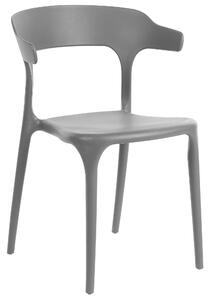 Sada 4 jídelních židlí tmavě šedé GUBBIO