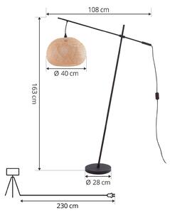 Lindby Dabila stojací lampa bambus výška 160 cm