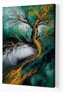 Obraz na plátně - Strom života Tepající žíly země FeelHappy.cz Velikost obrazu (šířka x výška): 30 x 40 cm
