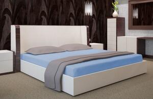 Modré prostěradlo na postel 160x200 cm