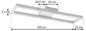 Stropní svítidlo Lucande Smart LED Tjado, 100 cm, bílá, Tuya