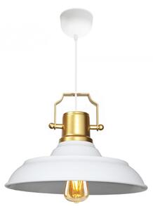 Bílé závěsné svítidlo s kovovým stínidlem ø 25 cm Tarsus – Opviq lights