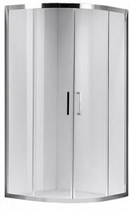 BPS-koupelny Čtvrtkruhový sprchový kout KZ101A 80x80 chrom/transparent - bez vaničky