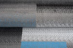 Chemex Kusový koberec Maya - obdélníky 1 - šedý/modrý Rozměr koberce: 80x150 cm