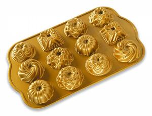Nordic Ware Forma na 12 mini bábovek zlatá 85677