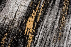 Chemex Kusový koberec Maya - abstrakt 3 - černý/žlutý Rozměr koberce: 80x150 cm