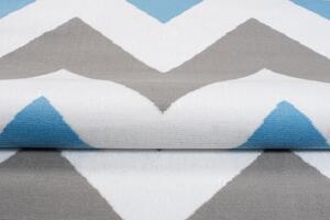 Chemex Kusový koberec Maya - vlnky 3 - šedý/modrý Rozměr koberce: 80x150 cm