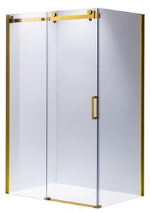 BPS-koupelny Obdélníkový sprchový kout KZ203A GL 100x80 zlatá/transparent - bez vaničky
