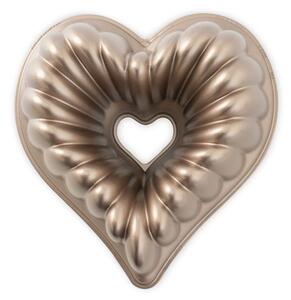 Nordic Ware forma bábovka srdce karamelová 2,4 l 55548