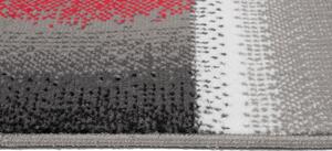 Chemex Kusový koberec Maya - obdélníky 1 - šedý/červený Rozměr koberce: 80x150 cm