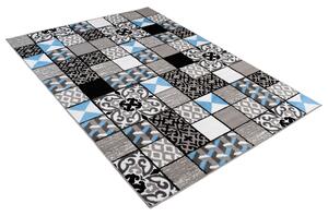 Chemex Kusový koberec Maya - geometrické tvary 5 - šedý/modrý Rozměr koberce: 80x150 cm