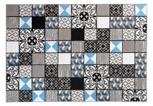 Chemex Kusový koberec Maya - geometrické tvary 5 - šedý/modrý Rozměr koberce: 80x150 cm