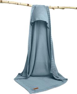 Sensillo Zavinovací bambusová deka s kapucí modrá Rozměry: 85 x 90 cm
