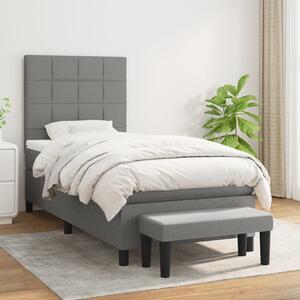Box spring postel s matrací tmavě šedá 80 x 200 cm textil 3136550