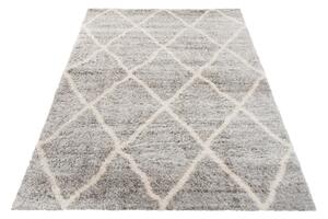 Chemex Moderní koberec Versay Shaggy - tvary - šedý Rozměr koberce: 80x150 cm