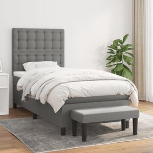 Box spring postel s matrací tmavě šedá 80 x 200 cm textil 3136870