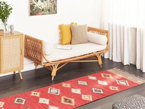 Bavlněný kelimový koberec 80 x 300 cm vícebarevný LORUT