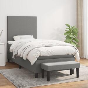 Box spring postel s matrací tmavě šedá 80 x 200 cm textil 3136390