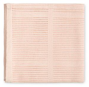 Sensillo Dětská pletená bavlněná deka lulu - světle růžová