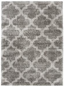 Chemex Moderní koberec Versay Shaggy - mřížka - tmavě šedý Rozměr koberce: 80x150 cm