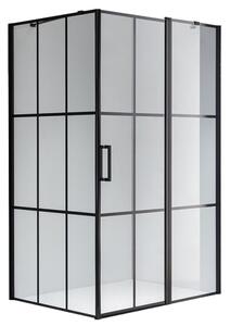BPS-koupelny Obdélníkový sprchový kout BS02A 100x80 černá/transparent - bez vaničky