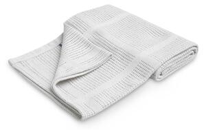 Sensillo Dětská pletená bavlněná deka Lulu světle šedá