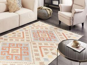 Bavlněný kelimový koberec 160 x 230 cm vícebarevný ATAN