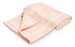 Sensillo Dětská pletená bavlněná deka lulu - světle růžová