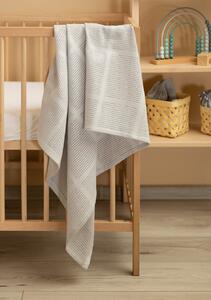 Sensillo Dětská pletená bavlněná deka Lulu světle šedá