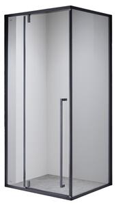 BPS-koupelny Obdélníkový sprchový kout BS12A 100x80 černá/transparent - bez vaničky