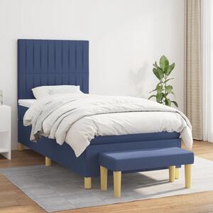 Box spring postel s matrací modrá 80x200 cm textil 3137275