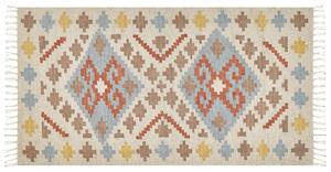 Bavlněný kelimový koberec 80 x 150 cm vícebarevný ATAN