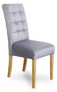 Židle čalouněné Stella 4 Šedá + Dub Craft Žlutý - Výprodej