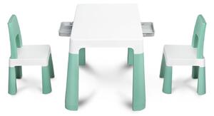 Toyz Dětský stůl Monti + 2 židle zelený