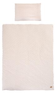 Béžové dětské povlečení do postýlky s příměsí bavlny 100x135 cm Frosty Almond – Roba
