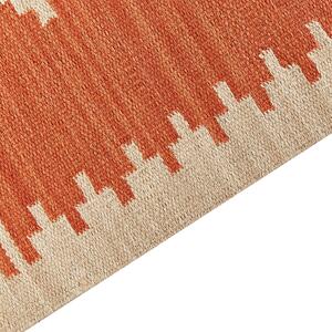 Bavlněný kelimový koberec 80 x 300 cm oranžový GAVAR
