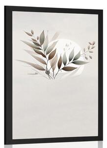 Plakát minimalistické listy v boho designu