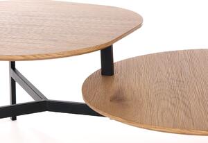Konferenční stolek ZIGGY, 120x40x65, dub zlatý/černá