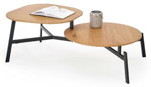 Konferenční stolek ZIGGY, 120x40x65, dub zlatý/černá
