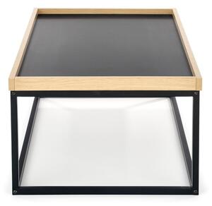 Konferenční stolek VESPA, 100x39x60, přírodní/černá