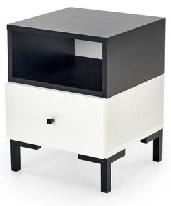 Noční stolek SILVIA, 40x52x40, dub wotan/černá