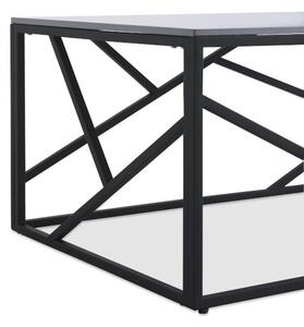 Konferenční stolek UNIVERSE 2, 120x45x60, šedý mramor/černá