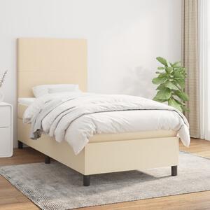 Box spring postel s matrací krémová 90x190 cm textil 3141582