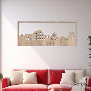 Dřevěná dekorace na zeď ŘÍM Rozměry (cm): 40x11, Barevný vzor: Světlý dub