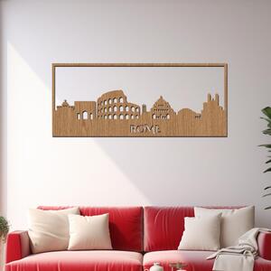 Dřevo života | Dřevěná dekorace na zeď ŘÍM | Rozměry (cm): 40x11 | Barva: Bílá