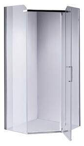 BPS-koupelny Pětiúhelníkový sprchový kout KZ91A 80x80 chrom/transparent - bez vaničky