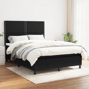 Box spring postel s matrací černá 140 x 190 cm textil 3141691