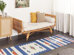Bavlněný kelimový koberec 80 x 300 cm vícebarevný VARSER