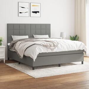 Box spring postel s matrací tmavě šedá 160x200 cm textil 3141786